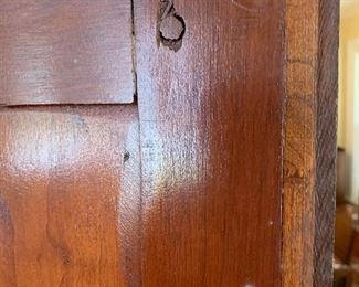 Joinery on corner cupboard