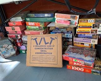 Piles of puzzles and games