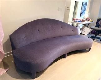 D & D Building in NYC purple freeform sofa