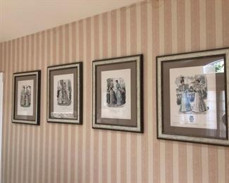 Art & wall decor , vintage fashion prints