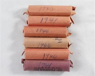 Lot 198
1940-1944 Penny Rolls