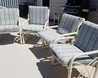 Outdoor furniture with cushions. Only $50.