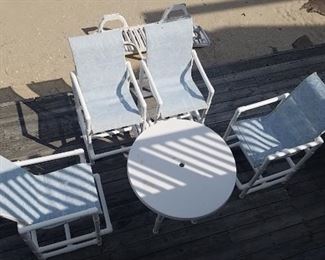 Nice high top set. Light and easy to move. Nice durable fabric. Cool. $250.