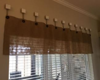 8’ burlap valance 