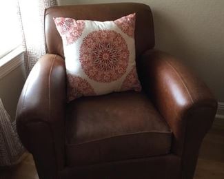 BAHAUS leather club chair, some age.