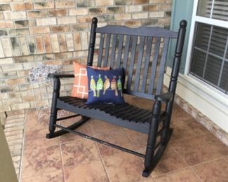 Loveseat rocker wood