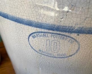 
Marshall pottery crock number 10