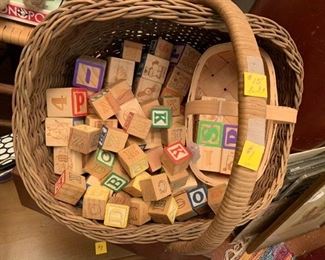 Wooden children’s building blocks
