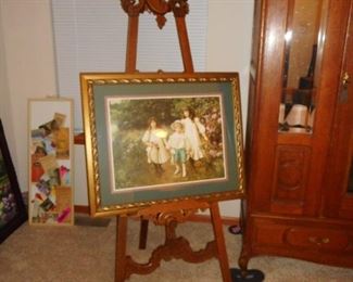 Antique French Hand Carved Easel
