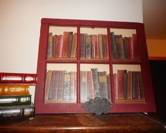 Faux Books Window..Wall Decor.