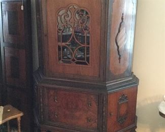 Antique Hand Carved Curio Cabinet