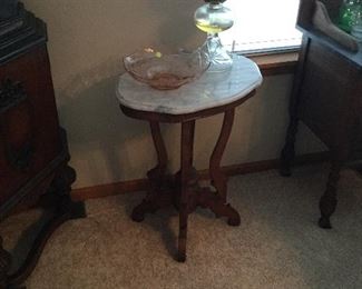Antique Parlor Table Marble Top
