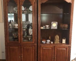 Pair of curio cabinets/display