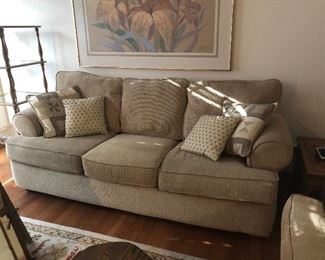 2 sofas, tan