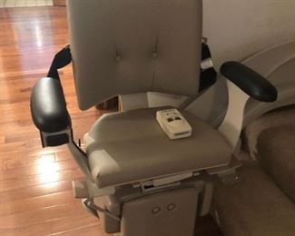 Curved Stair Lift, by Bruno; 2 remotes