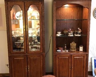 2 lighted display cabinets; sold separately