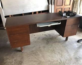 Vintage Desk
Very heavy & solid.
Measures 66” long x 20” deep x 29 1/2” tall.