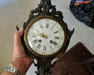 Antique Tiffany and Co. French Clartel Bronze Wall Clock