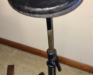 Rare The Hess Improved 1883 Photographer’s Head Stand. Base is original cast iron signed.