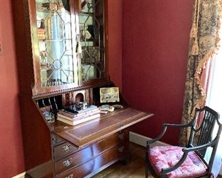 English 18th c. Mahogany Secretary