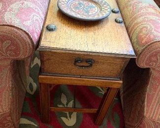 Vintage wooden box on stand