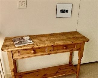 Pine console table