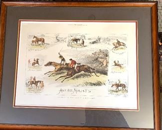Framed hunt scene