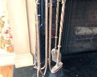 Forged fireplace tools