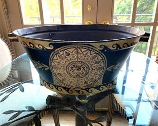 Large metal painted party bucket