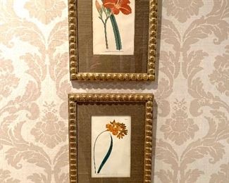 Framed floral art