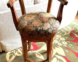 4 swivel, wood bar chairs