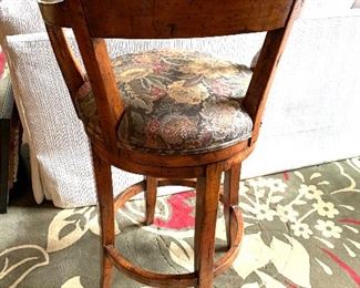 4 swivel, wood bar chairs