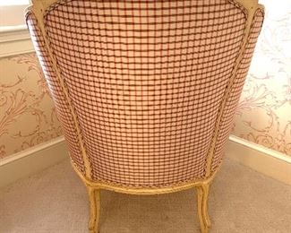 Louis XV upholstered arm chair (back)