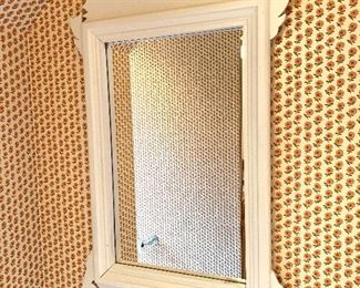 White painted mirror