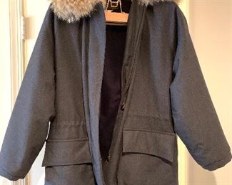 Loro Piana fur collared STORM SYSTEM cashmere coat