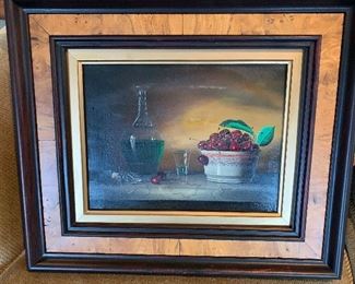 Framed original oil, signed