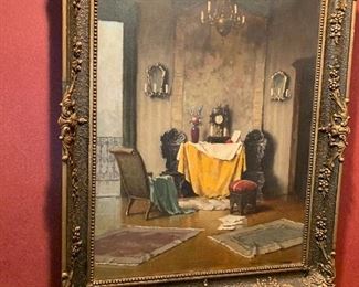 Framed original still life by Endre Komaromi-Kacz