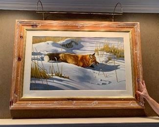 Original "Fox in Winter" signed Daniel Loge