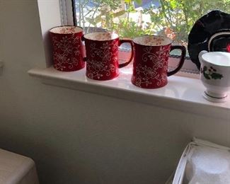 Red set mugs