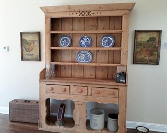 ANTIQUE PINE HUTCH