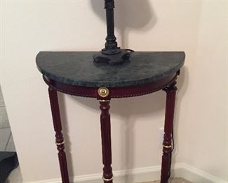 Matching Half Moon Marble Accent Table, Lots of Nice Lamps...