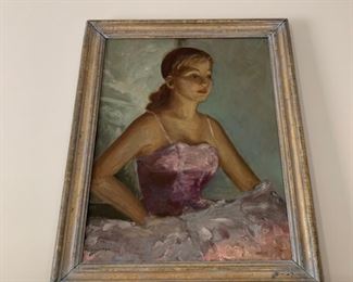 Oil on canvas, "Ballerina ".