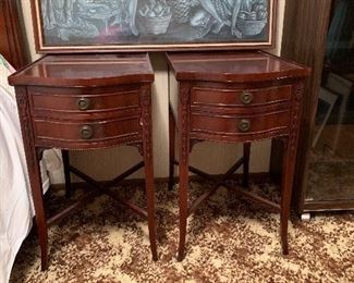 Set of mahogany nightstands
