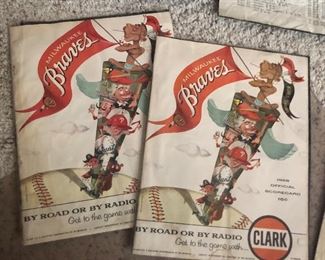 1958 Milwaukee Braves Scorecard books
