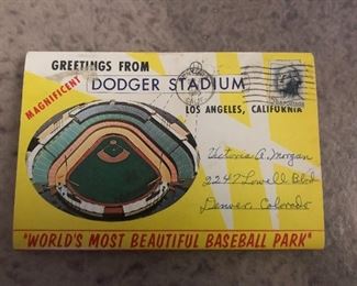 1960s Dodgers postcards