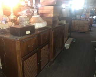 Vintage radio cabinets