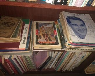 Vintage song books and sheet music 