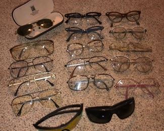 Vintage cat eye and 1970s eye glasses