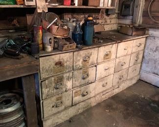Vintage 15 drawer cabinet