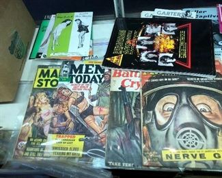 Vintage pulp erotica military men’s magazines